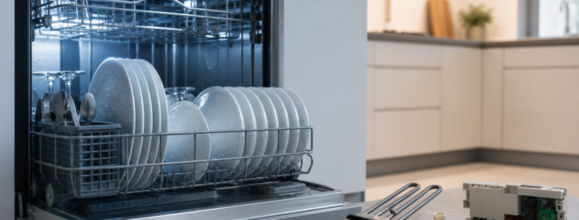 Lavavajillas que no calienta con resistencia, sensor de temperatura y módulo electrónico