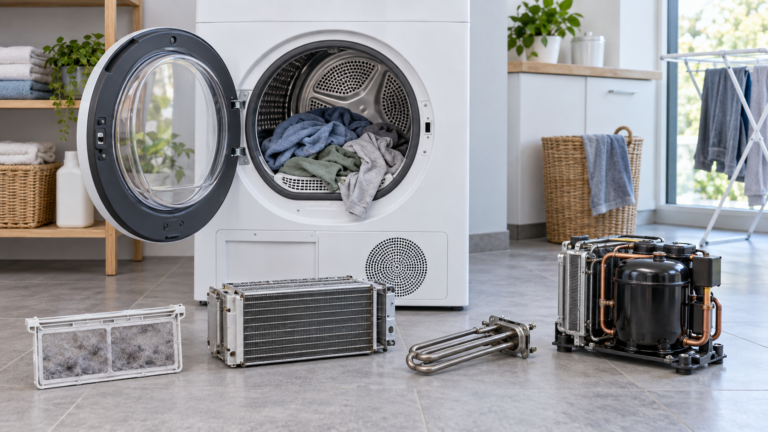 La secadora no seca la ropa: causas y soluciones